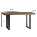 Baltic Live Edge Dining Table, 1.5m – Natural Wood Table for Smaller Dining Spaces