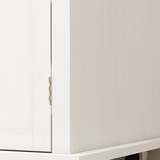 Modern Kitchen Storage Cabinet with 2 Drawers & Cupboards – Flat Top Sideboard for Kitchen and Dining Room