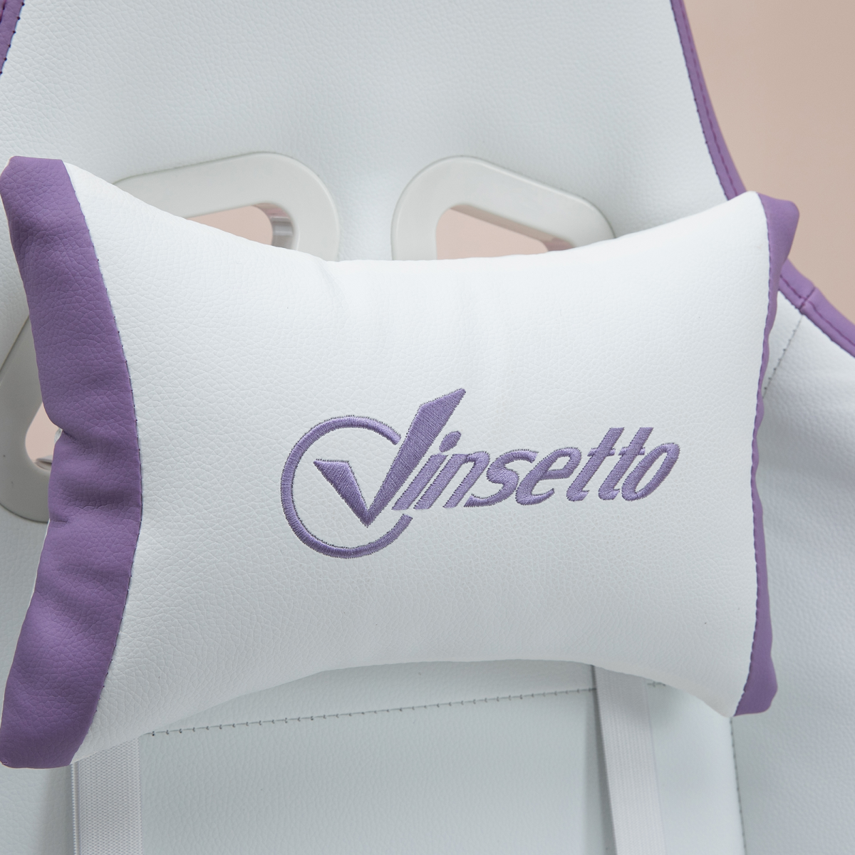 Vinsetto Racing Gaming Chair with Recline & Footrest – Headrest and Lumbar Cushions, White & Purple