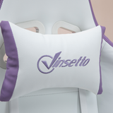 Vinsetto Racing Gaming Chair with Recline & Footrest – Headrest and Lumbar Cushions, White & Purple