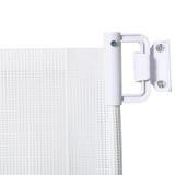PawHut Retractable Pet Safety Gate, Folding Stair Barrier with Breathable Mesh, 115 cm – White
