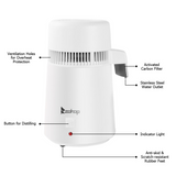 ZOKOP ZB-1 4L Distilled Water Machine, 750W with Thermostat, Stainless Steel & BPA-Free Bottle, UK Plug