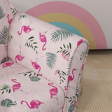 AIYAPLAY Kids Sofa Chair with Flamingo Design – Soft Toddler Armchair for Bedroom or Playroom, Pink