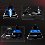 HOMCOM 6V Kids Bumper Car with 360-Degree Rotation, 2 Speeds, Music, Horn & Light Strips – Ride-On Waltzer Car