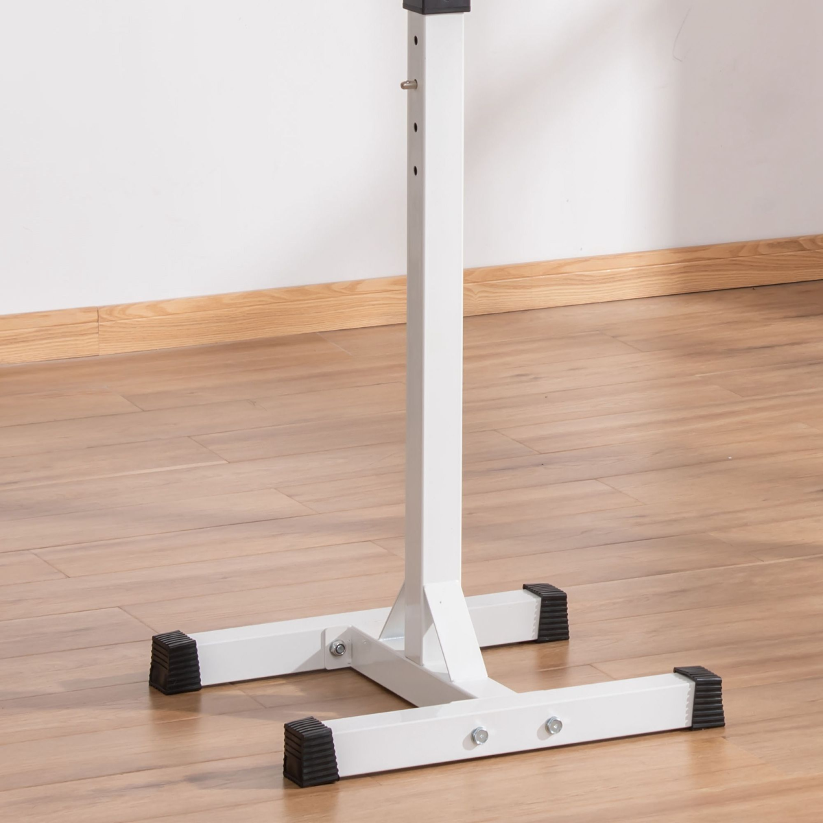 HOMCOM Heavy Duty Adjustable Squat Rack Barbell Stand, 12 Height Levels, 150kg Load – Home Gym Weight Rack