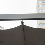 Aluminium Pergola Gazebo with Retractable Sliding Canopy – Adjustable Garden & Patio Shade, Grey