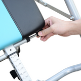 HOMCOM Foldable Gravity Inversion Table with Safety Belt & Padded Ankle Support – Home Back Therapy Bench, 110kg