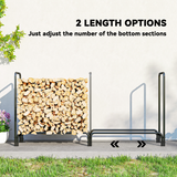 Outsunny Metal Firewood Rack with PE Cover, 0.6m³ Capacity – Outdoor Log Store, Dark Green