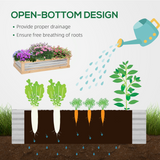 Wooden Raised Garden Bed with Polycarbonate Greenhouse Top – Fir Wood Planter Kit with Opening Roofs, Natural