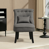 Dimension diagram of the HOMCOM fabric accent chair