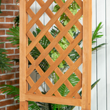 Outsunny Wooden Garden Bench with Arch Pergola, Side & Top Trellis – Patio Arbour Seat, Natural Finish