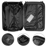 3 Piece Lightweight ABS Spinner Luggage Set with Carry-On Case, 360° Wheels & Telescopic Handles