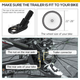HOMCOM Folding Bike Trailer with Suspension & Quick-Release Wheels – Steel Cargo Wagon, 40kg Capacity, Black