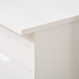 HOMCOM Computer Desk with 3 Drawers, High Gloss Finish & Legroom – Home Office Workstation, White