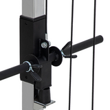 SPORTNOW Cable Crossover Machine with Pulley System & Four Handles – Full Body Strength Training, Black
