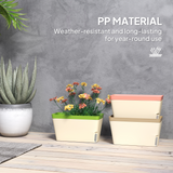 Outsunny 3 Pcs Self Watering Plant Pots with Visual Water Level Window
