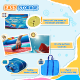 Kids Bouncy Castle with Double Slides, Splash Pool & Two Trampolines – Garden Inflatable with 450W Blower