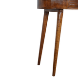 Artisan Furniture Solid Mango Wood Albion Console Table with 1 Drawer & Nordic Legs – Chestnut Finish, Brown