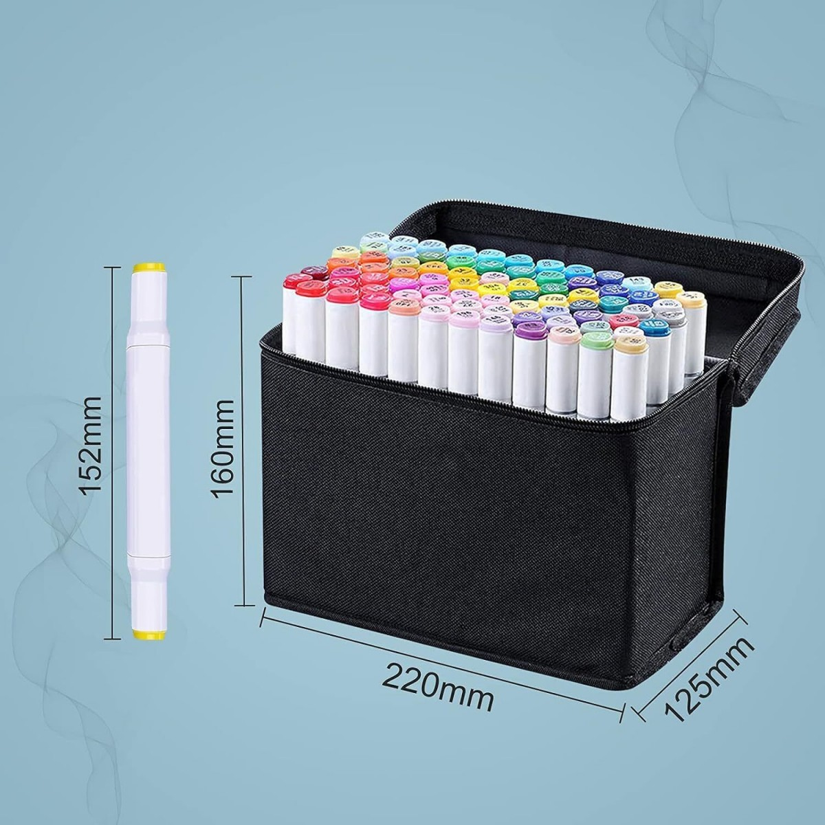 80 Colour Acrylic Paint Marker Pens Set – Permanent Dual Tip Markers for DIY, Graffiti & Sketching