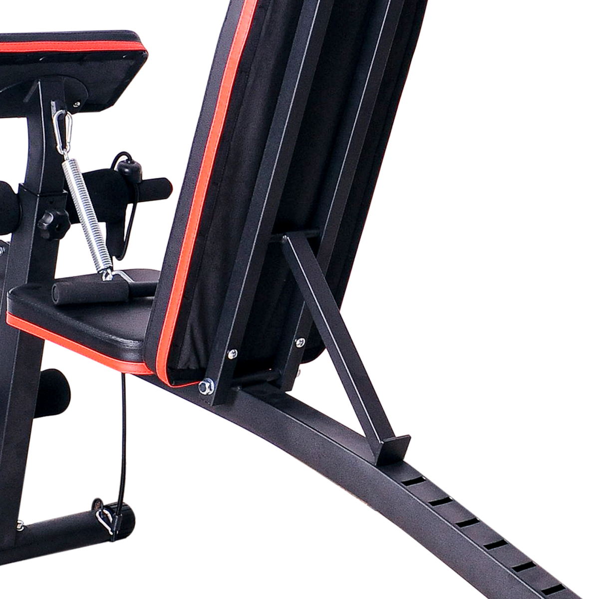 HOMCOM Foldable Weight Bench with 7 Incline Positions, Foam Rollers & Exercise Ropes – Home Gym Workout Bench