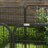 Pawhut 8-Panel Metal Pet Playpen for Dogs and Puppies – Folding Indoor and Outdoor Run Fence with Lockable Door