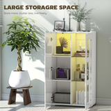 Modern Display Cabinet with 16-Colour RGB LED Lighting – Collectibles Showcase for Living Room & Games Room