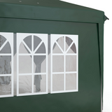 Outsunny 3 x 6m Pop-Up Gazebo Party Tent with 6 Removable Sidewalls & Carry Bag – Steel Frame Marquee, Green
