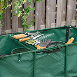 Outsunny Large 4-Wheel Garden Cart with 342L Removable Fabric Bag – 350kg Capacity Trolley, Green
