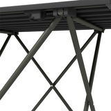 Outsunny Folding Camping Table with Carry Bag & Metal Frame – Portable Outdoor Picnic Table, Black