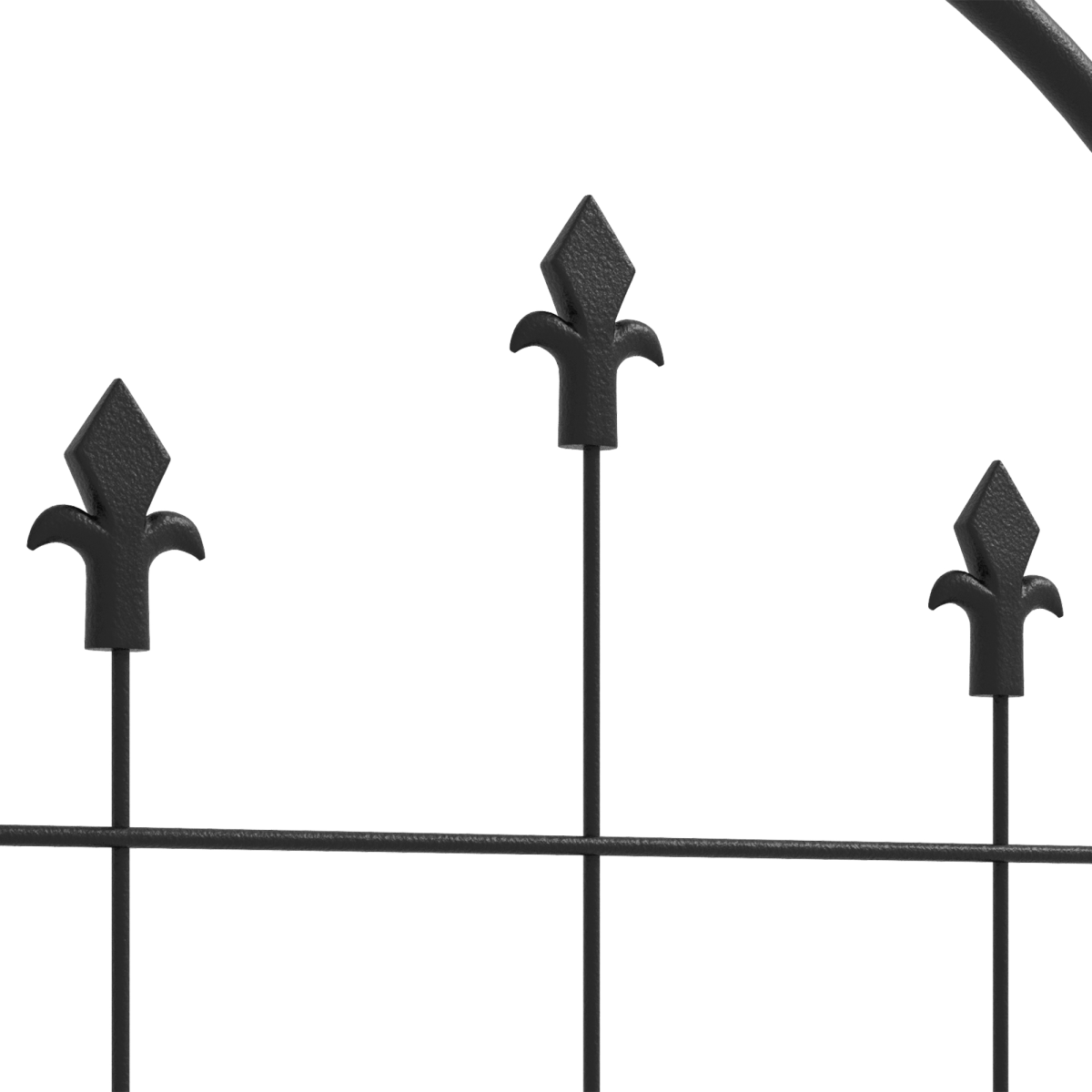 Outsunny Set of 2 Metal Garden Trellis, Arrow Design with Ground Spike – Climbing Plant Support, Black