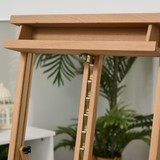 Vinsetto H-Frame Studio Easel with Height-Adjustable Canvas Holder and Storage Tray – Beech Wood Artist Easel