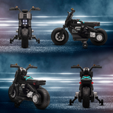 6V Kids Electric Motorbike with Training Wheels – Ride-On Toy with Horn, Siren, Music & Headlights for 3-5 Years, Black