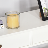 HOMCOM Console Table with 2 Drawers and Open Shelves – Hallway Side Desk, White