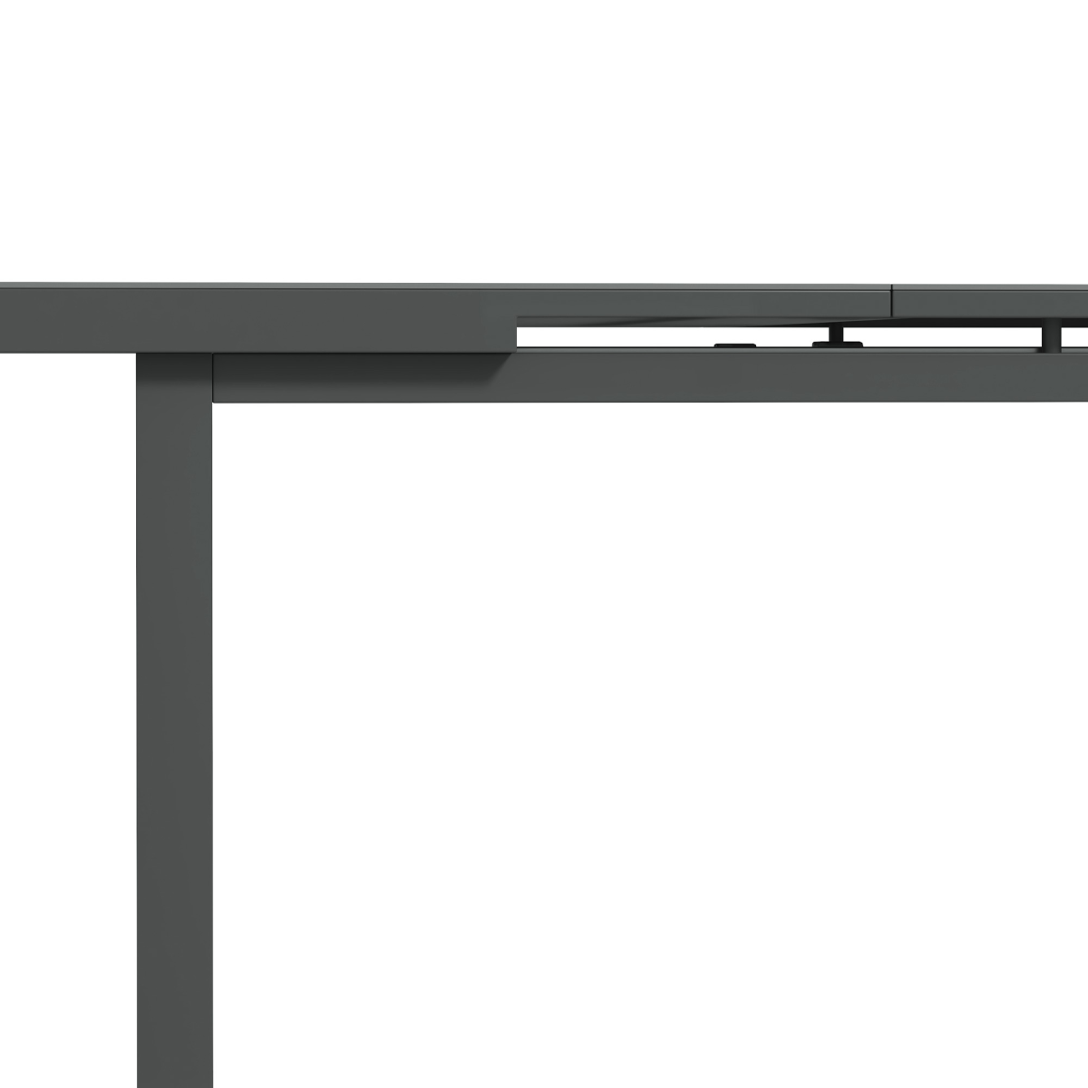 Outsunny Extending Outdoor Garden Table for 6–8 with Tempered Glass Top & Aluminium Frame – Patio Dining, Charcoal Grey