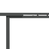Outsunny Extending Outdoor Garden Table for 6–8 with Tempered Glass Top & Aluminium Frame – Patio Dining, Charcoal Grey