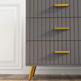 HOMCOM 4 Drawer Bedroom Chest with Aluminium Legs & Steel Glides – Modern Storage for Bedrooms & Hallways