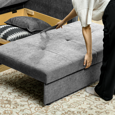 HOMCOM 2 Seater Sofa Bed side view
