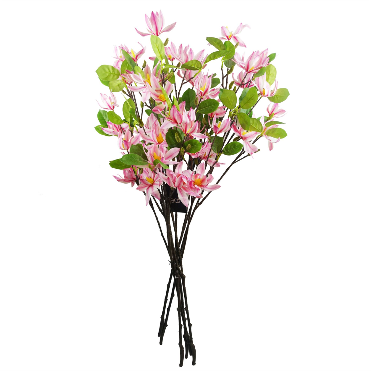 Leaf Pack of 6 Pink Magnolia Floral Sprays, 100cm – Artificial Wired Stems with 3D Flowers