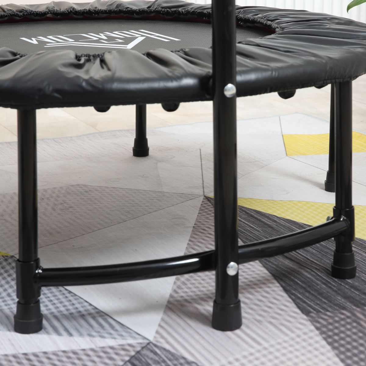 HOMCOM 40 Inch Mini Trampoline with Adjustable Handle – Fitness Rebounder for Kids & Adults, Indoor & Outdoor