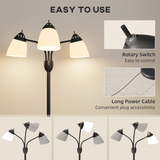 HOMCOM Arc Tree Floor Lamp, 3 Colour Temps – Black