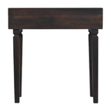 Artisan Furniture Solid Wood Arno Console Table with 2 Hand-Carved Drawers – Hallway or Desk, Dark Brown