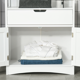 kleankin Bathroom Floor Storage Cabinet with Drawer, Shelves & Cupboard – Freestanding Storage