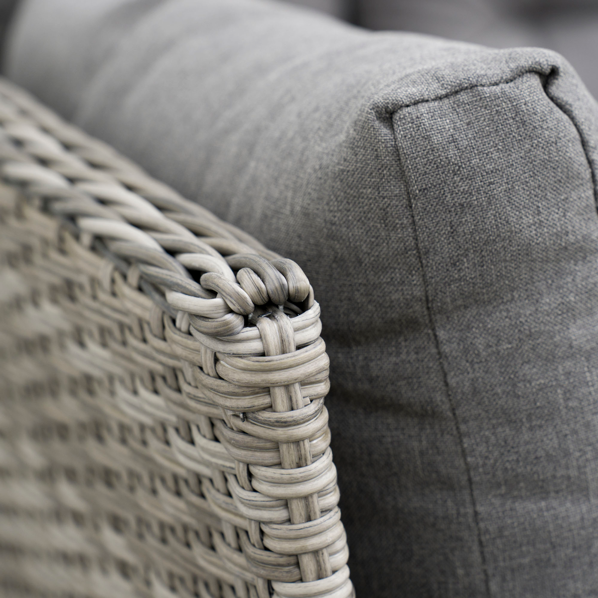 Outsunny rattan footstools and loveseats arranged together