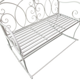 Outsunny 2-Seat Metal Rocking Bench with Armrests – Powder-Coated Patio Chair, Antique Park Style