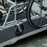 HOMCOM Folding Aluminium Wheelchair Ramp 152 x 73cm with Anti-Slip Surface – 272kg Capacity Mobility Ramp