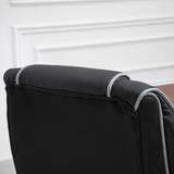 Piped PU Leather High Back Gaming Office Chair with 150° Recline & Rocking Function – Home Office Chair, Black