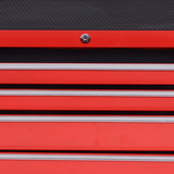 DURHAND 7-Drawer Rolling Tool Cabinet with Top Storage Compartment – Steel Workshop Chest, Red