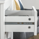 HOMCOM Modern 5-Drawer Chest with Metal Knob Handles – Bedroom Storage Cabinet, 2 Small and 3 Large Drawers, White