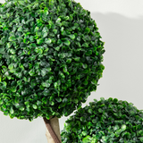 HOMCOM Artificial Plant Boxwood Ball Topiary Tree Indoor Outdoor, 90cm