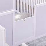 PawHut 7 Panel Puppy Pen with Three Doors – Indoor Two-Room Dog Playpen, White